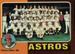 1975 Topps Mini Baseball Cards      487     Houston Astros CL/Preston Gomez